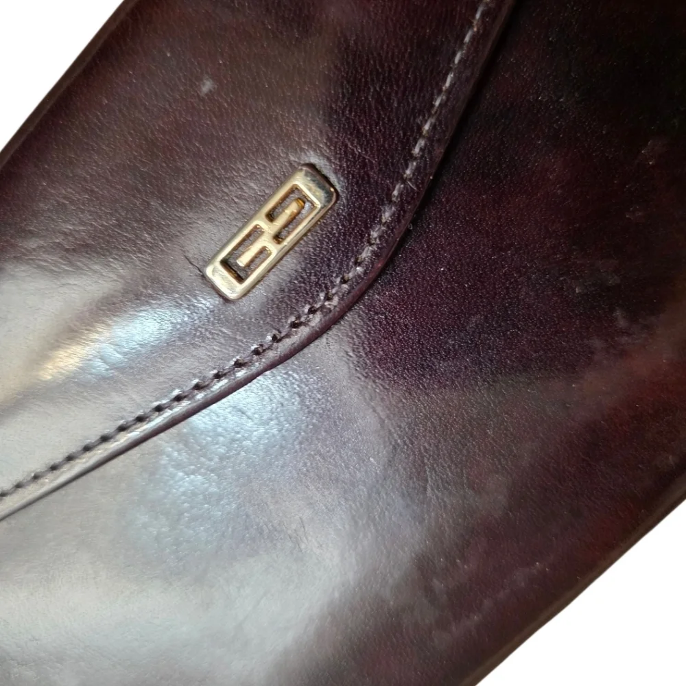 GARY Vintage Burgundy Leather Wallet USA Made Genuine Leather
